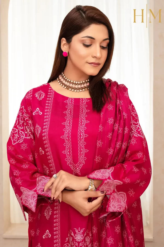 H-M- PREMIUM VISCOSE DIGITAL PRINT 3 PIECE SUIT