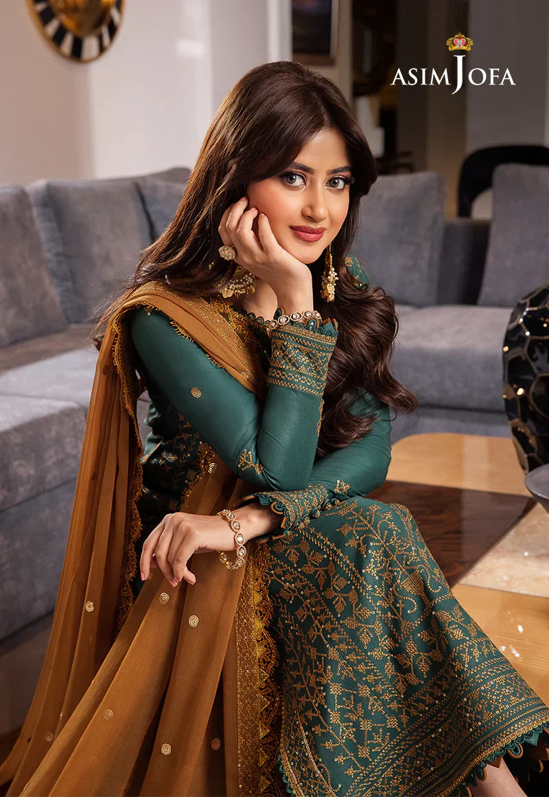 ASIM JOFA | DHANAK 3 PIECE EMBROIDED UNSTITCHED WINTER SUIT