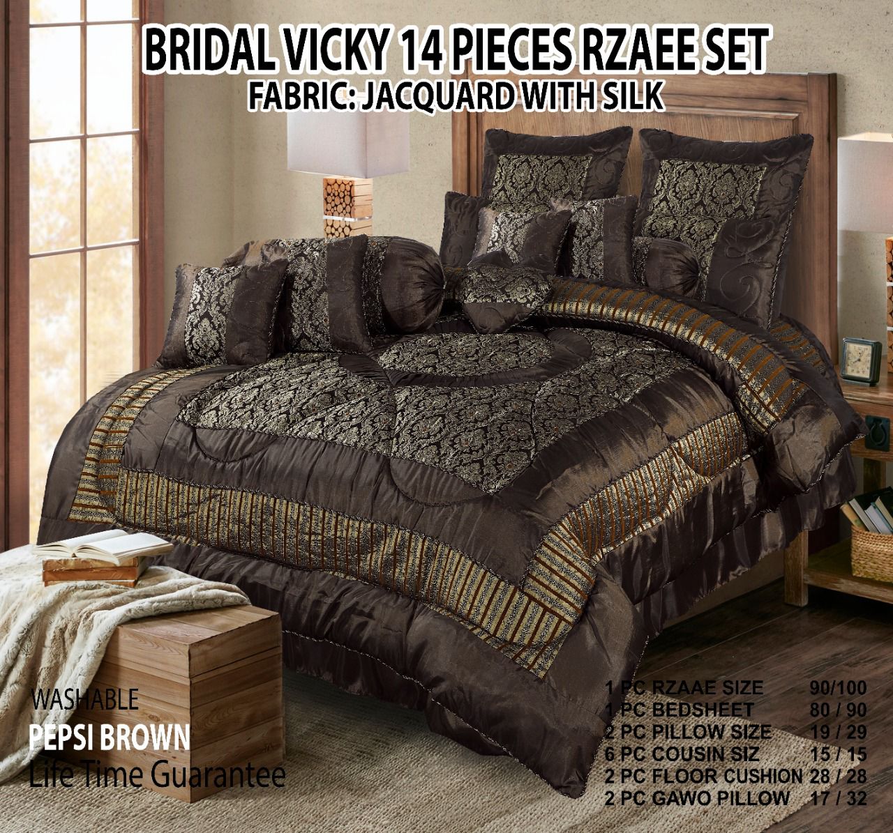 BRIDAL VICKY 14PC RAZAI SET