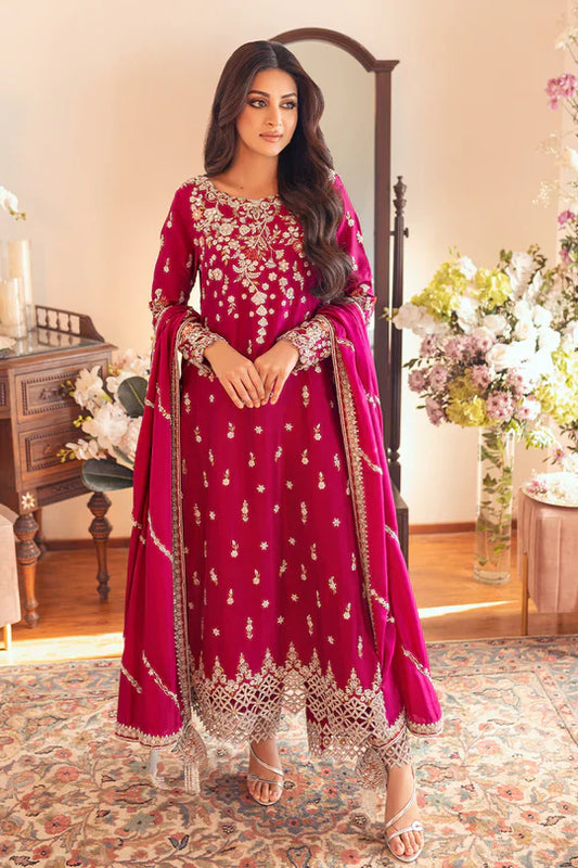 SUNNiA MANAHiL EXCLUSIVE EMBROIDERED DHANAK UNSTITCHED 3PC SUIT