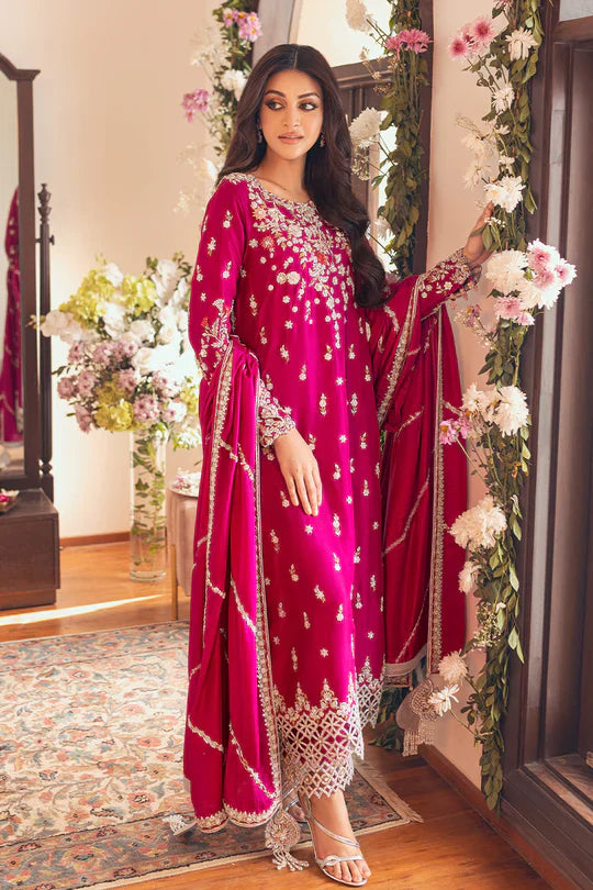 SUNNiA MANAHiL EXCLUSIVE EMBROIDERED DHANAK UNSTITCHED 3PC SUIT