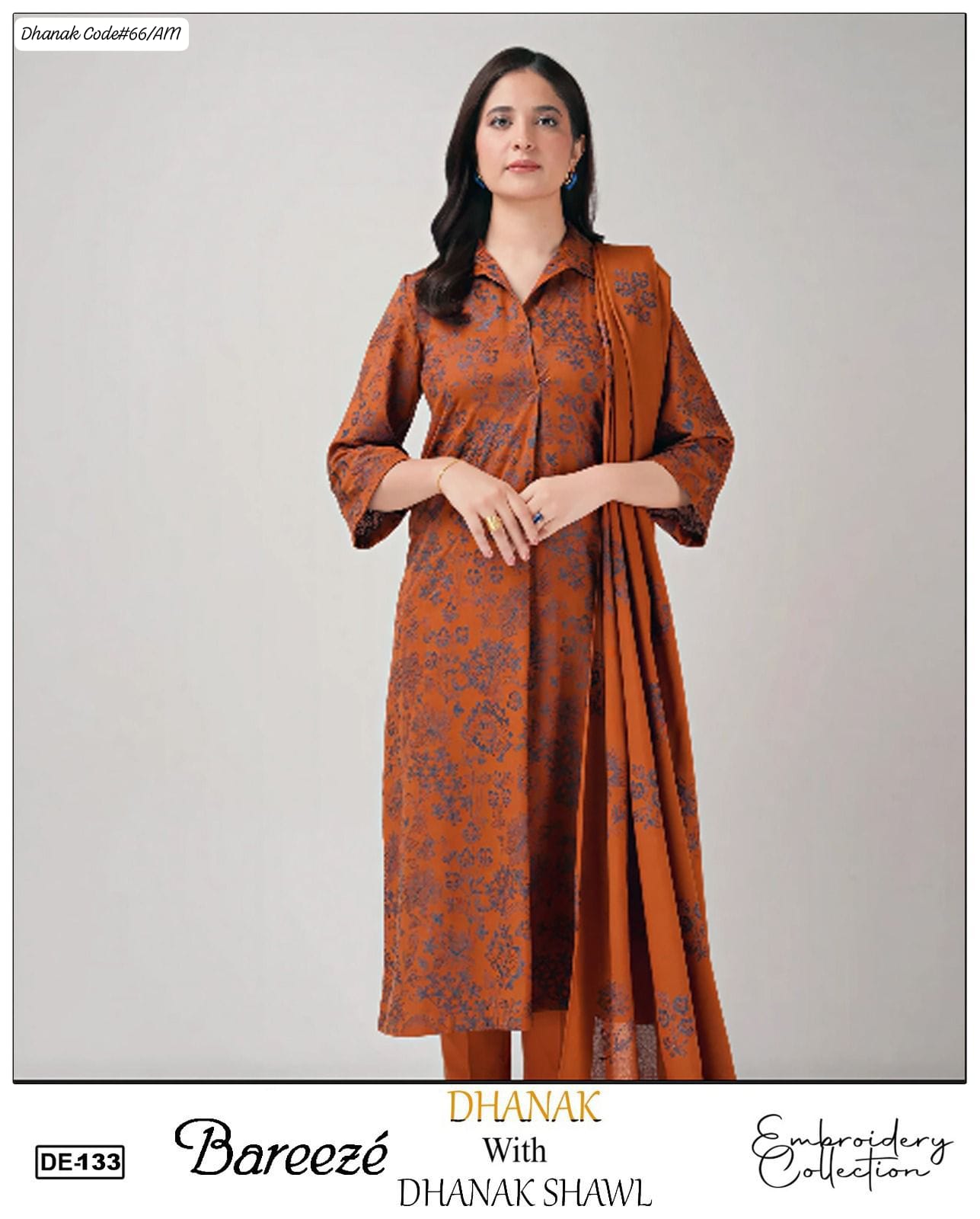 PREMIUM EMBROIDERED DHANAK UNSTITCHED 3PC SUIT