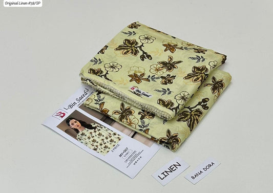 100% ORIGINAL LINEN BIN SAEED 💯💯💯 DIGITAL PRINT BANA DORA LINEN 2PC