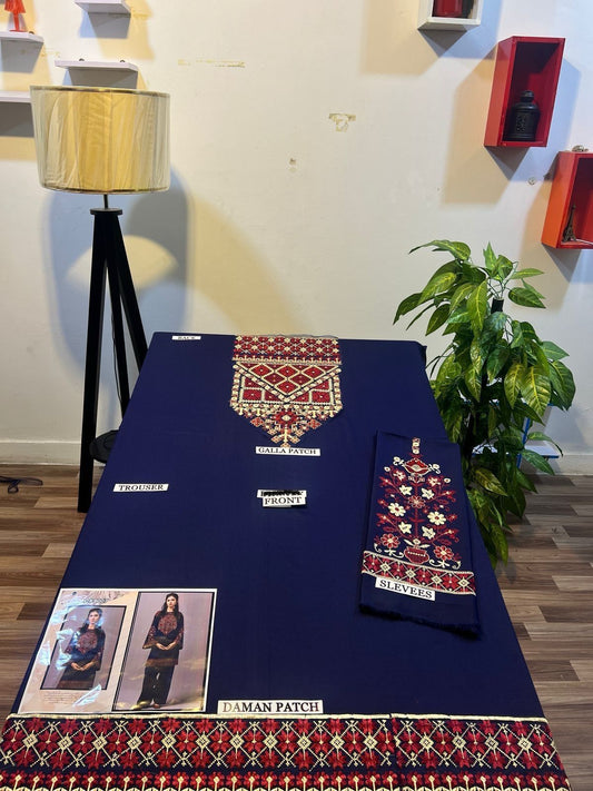 AISLING PREMIUM 2PC EMBROIDERED DHANAK UNSTITCHED SUIT