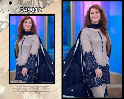 PREMIUM 2PC EMBROIDERED DHANAK UNSTITCHED SUIT