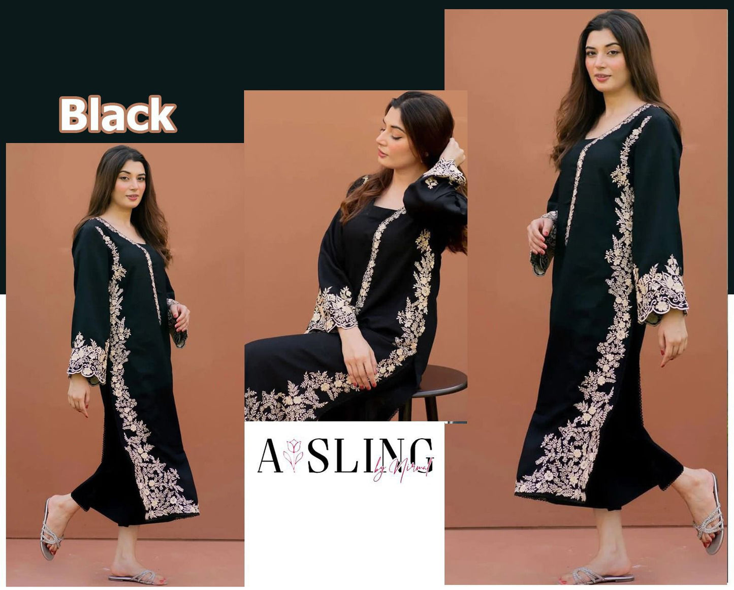 AISLING PREMIUM 2PC EMBROIDERED DHANAK UNSTITCHED SUIT