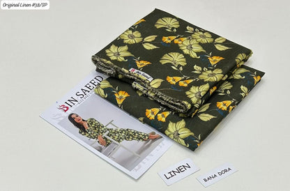 100% ORIGINAL LINEN BIN SAEED 💯💯💯 DIGITAL PRINT BANA DORA LINEN 2PC