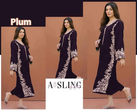 AISLING PREMIUM 2PC EMBROIDERED DHANAK UNSTITCHED SUIT