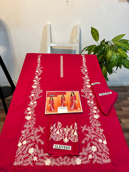 AISLING PREMIUM 2PC EMBROIDERED DHANAK UNSTITCHED SUIT