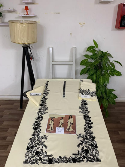 AISLING PREMIUM 2PC EMBROIDERED DHANAK UNSTITCHED SUIT
