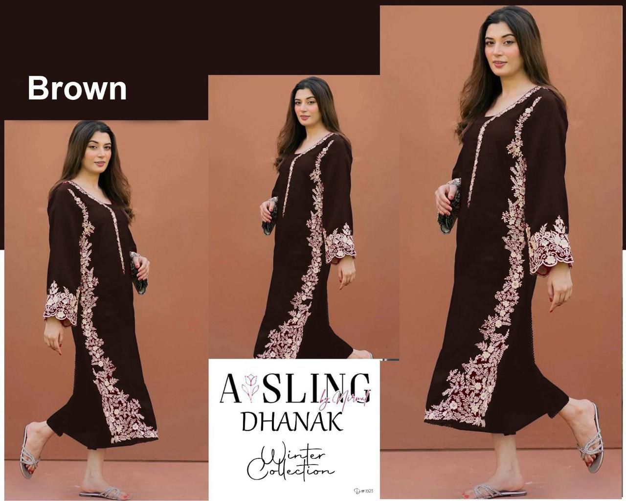 AISLING PREMIUM 2PC EMBROIDERED DHANAK UNSTITCHED SUIT
