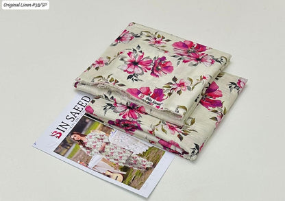 100% ORIGINAL LINEN BIN SAEED 💯💯💯 DIGITAL PRINT BANA DORA LINEN 2PC