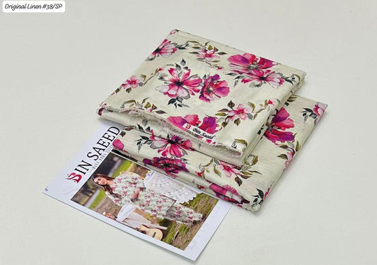 100% ORIGINAL LINEN BIN SAEED 💯💯💯 DIGITAL PRINT BANA DORA LINEN 2PC