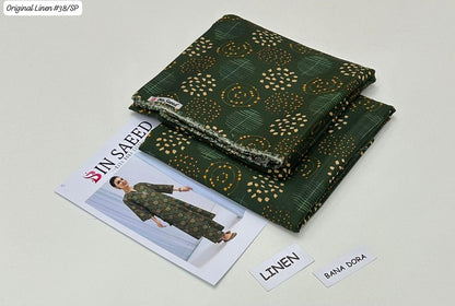 100% ORIGINAL LINEN BIN SAEED 💯💯💯 DIGITAL PRINT BANA DORA LINEN 2PC