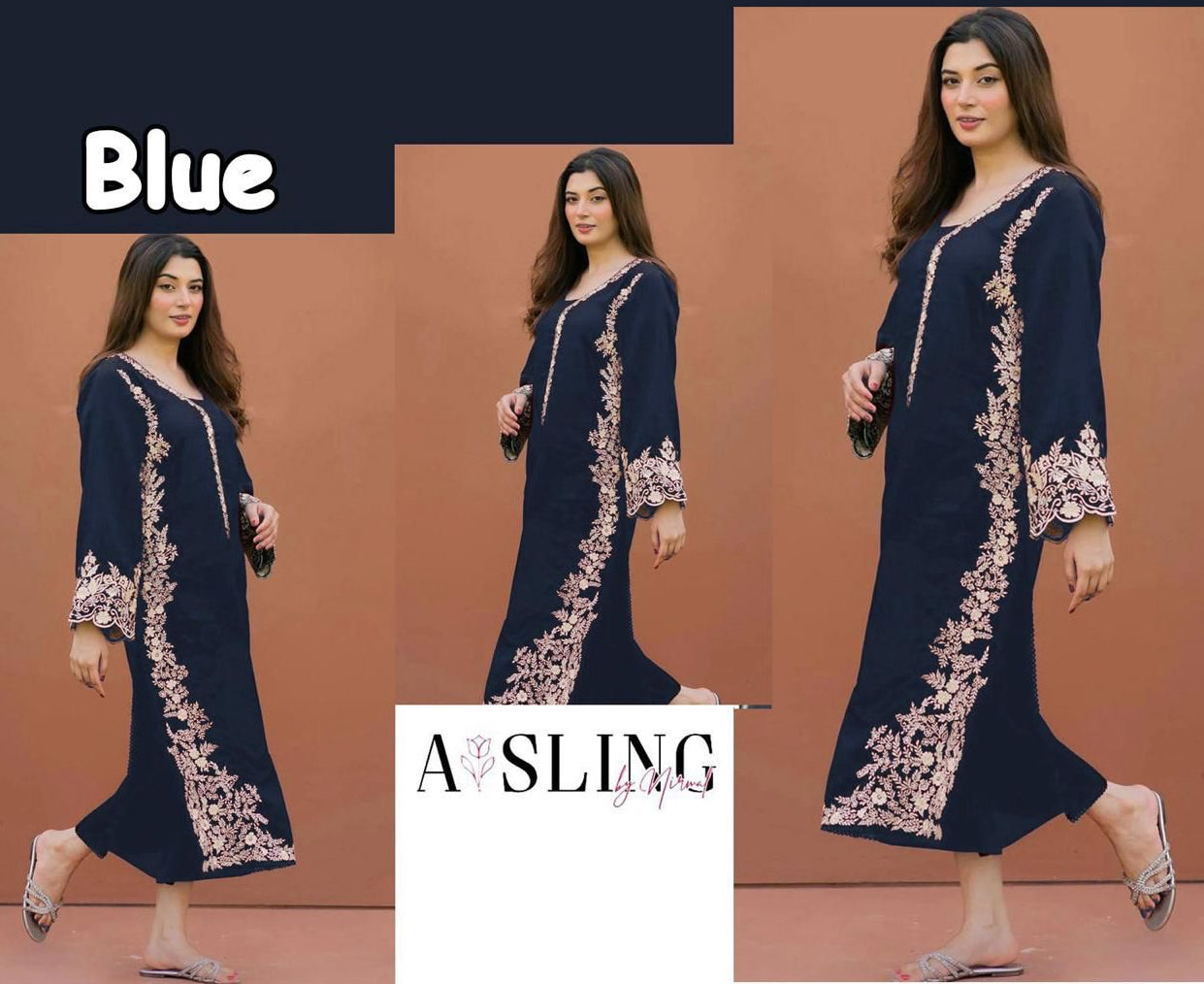 AISLING PREMIUM 2PC EMBROIDERED DHANAK UNSTITCHED SUIT