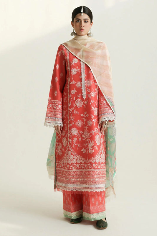 PREMIUM EMBROIDERED DHANAK UNSTITCHED 3PC SUIT