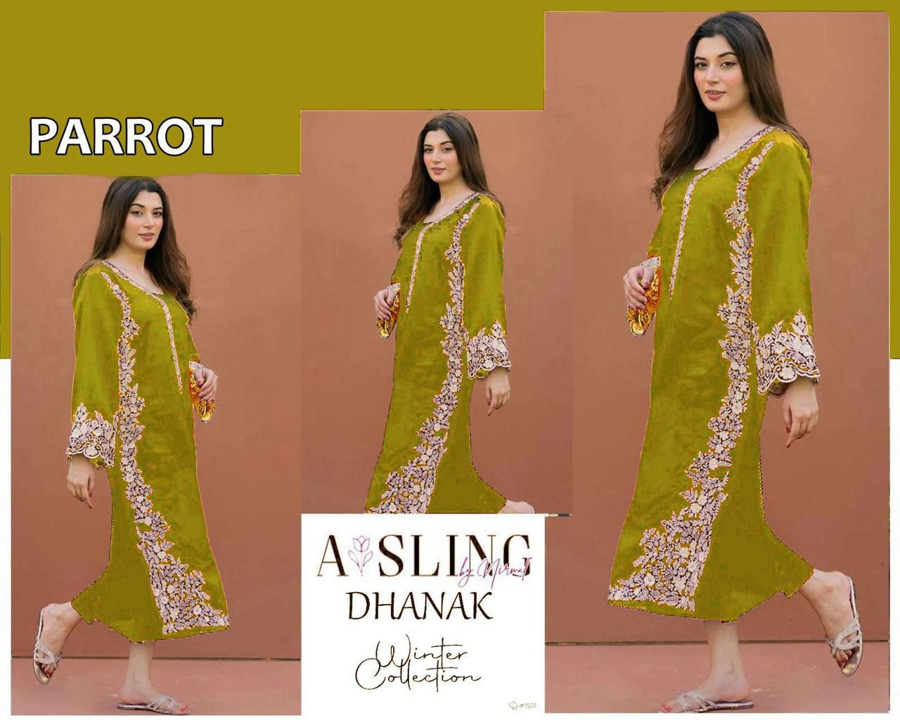 AISLING PREMIUM 2PC EMBROIDERED DHANAK UNSTITCHED SUIT