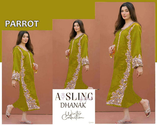 AISLING PREMIUM 2PC EMBROIDERED DHANAK UNSTITCHED SUIT