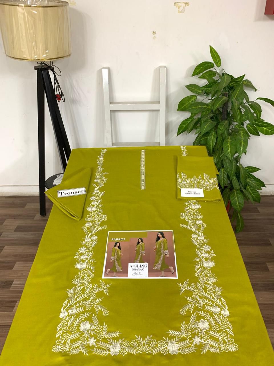 AISLING PREMIUM 2PC EMBROIDERED DHANAK UNSTITCHED SUIT