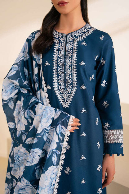 PREMIUM CROSS STICH EMBROIDERED DHANAK UNSTITCHED 3PC SUIT