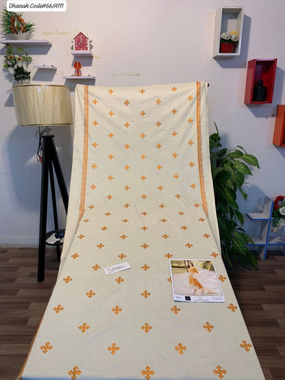 PREMIUM EMBROIDERED DHANAK UNSTITCHED 3PC SUIT