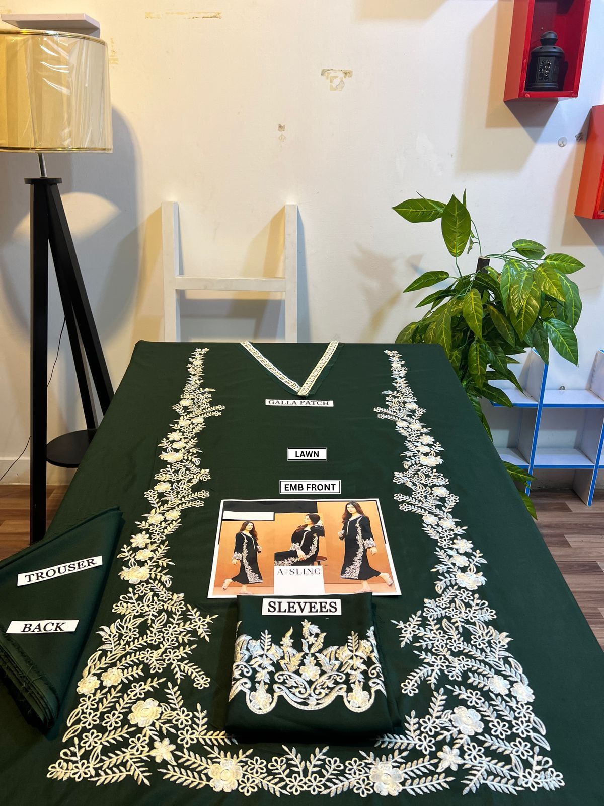 AISLING PREMIUM 2PC EMBROIDERED DHANAK UNSTITCHED SUIT