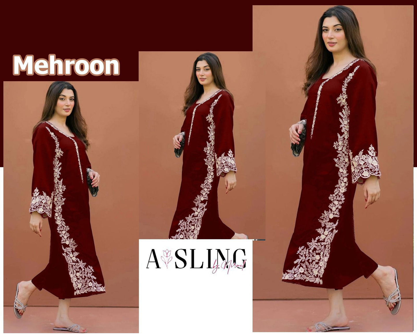 AISLING PREMIUM 2PC EMBROIDERED DHANAK UNSTITCHED SUIT