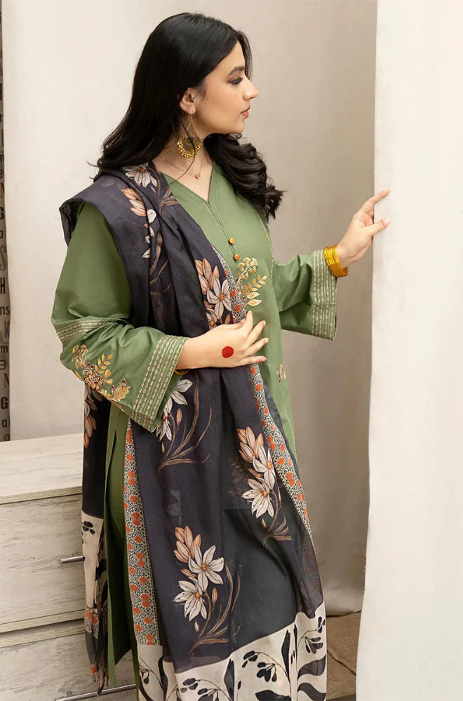 URGE | DHANAK 3 PIECE EMBROIDED UNSTITCHED WINTER SUIT