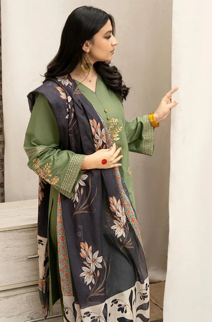 URGE | DHANAK 3 PIECE EMBROIDED UNSTITCHED WINTER SUIT