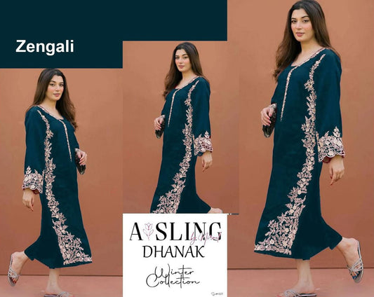 AISLING PREMIUM 2PC EMBROIDERED DHANAK UNSTITCHED SUIT