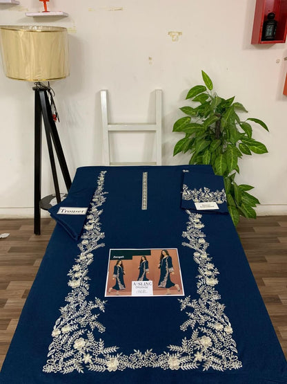 AISLING PREMIUM 2PC EMBROIDERED DHANAK UNSTITCHED SUIT