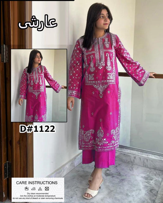 PREMIUM 2PC EMBROIDERED DHANAK UNSTITCHED SUIT