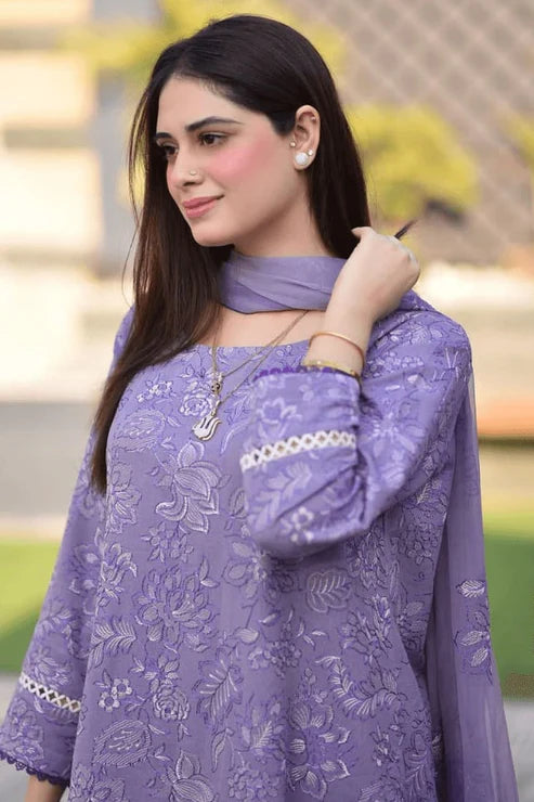 NAKOOSH | DHANAK 3 PIECE EMBROIDED UNSTITCHED WINTER SUIT