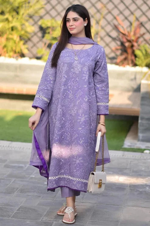 NAKOOSH | DHANAK 3 PIECE EMBROIDED UNSTITCHED WINTER SUIT