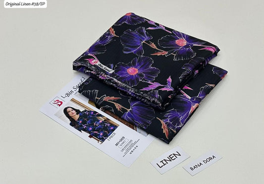 100% ORIGINAL LINEN BIN SAEED 💯💯💯 DIGITAL PRINT BANA DORA LINEN 2PC