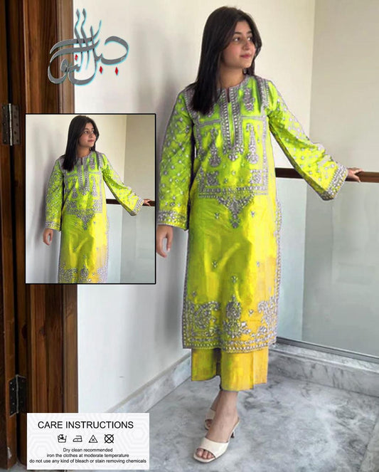 PREMIUM 2PC EMBROIDERED DHANAK UNSTITCHED SUIT