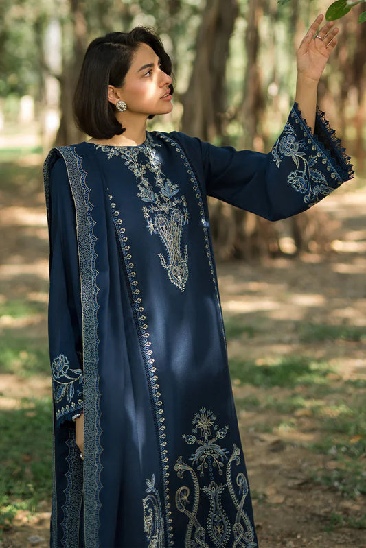 ASIM JOFA | DHANAK 3 PIECE EMBROIDED UNSTITCHED WINTER SUIT
