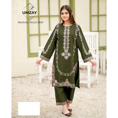 UMZAY PREMIUM EMBROIDERED DHANAK UNSTITCHED 2PC SUIT