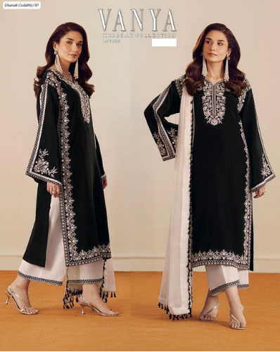 VANIYA | DHANAK 3 PIECE EMBROIDED UNSTITCHED WINTER SUIT