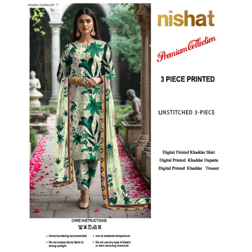 PREMIUM NISHAT KHADDAR 3PC SUIT