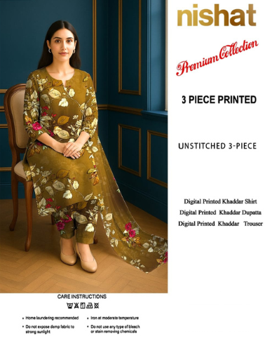 PREMIUM NISHAT KHADDAR 3PC SUIT