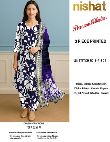 PREMIUM NISHAT KHADDAR 3PC SUIT
