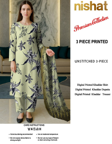 PREMIUM NISHAT KHADDAR 3PC SUIT