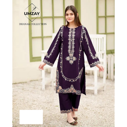 UMZAY PREMIUM EMBROIDERED DHANAK UNSTITCHED 2PC SUIT