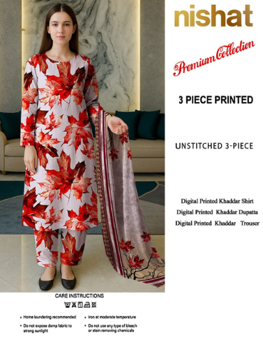 PREMIUM NISHAT KHADDAR 3PC SUIT