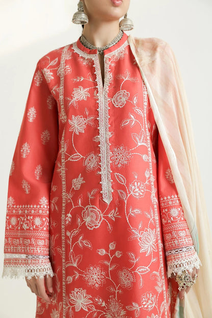 PREMIUM EMBROIDERED DHANAK UNSTITCHED 3PC SUIT