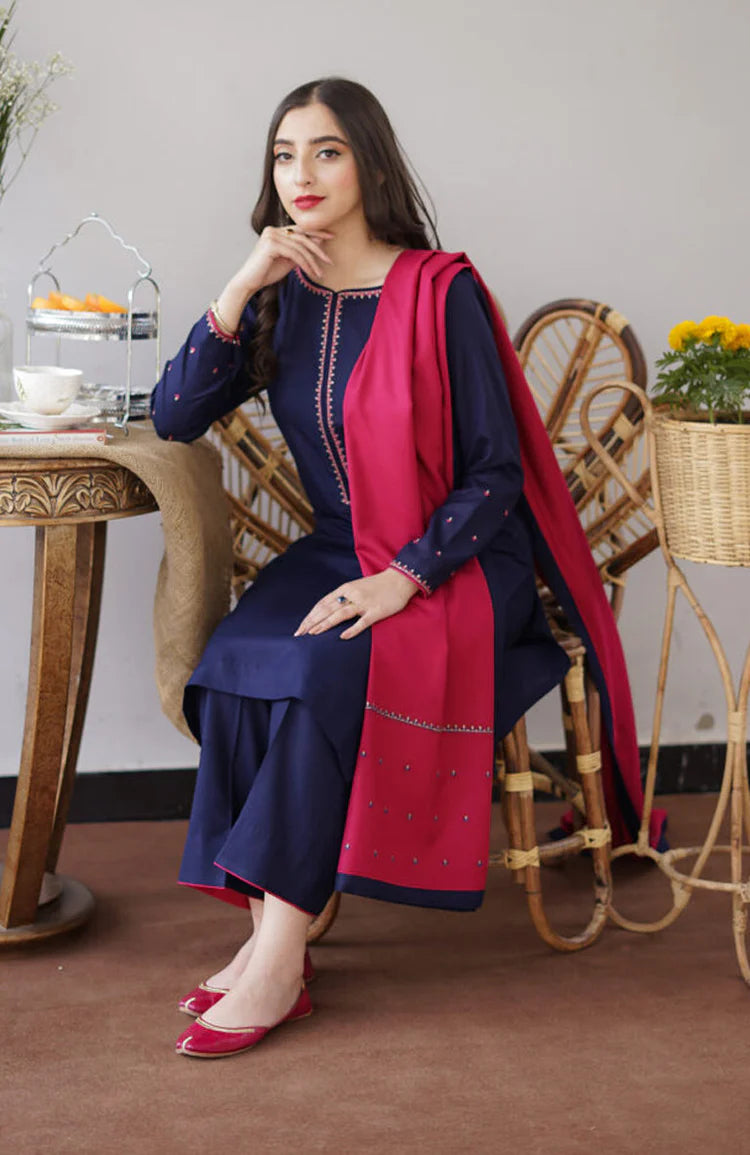 AISLING PREMIUM EMBROIDERED DHANAK UNSTITCHED 3PC SUIT