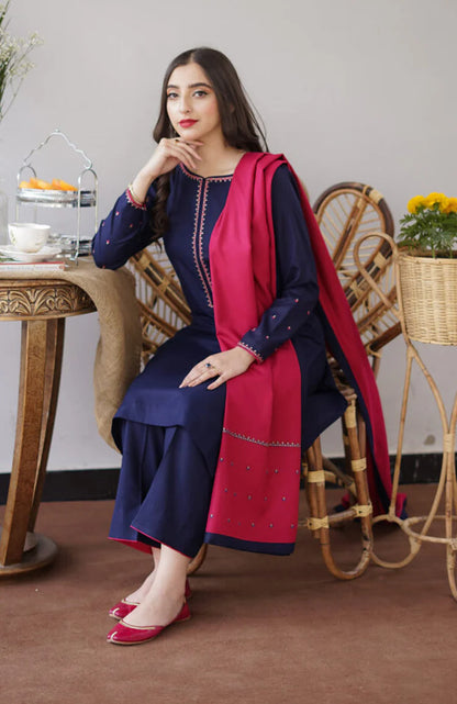 AISLING PREMIUM EMBROIDERED DHANAK UNSTITCHED 3PC SUIT