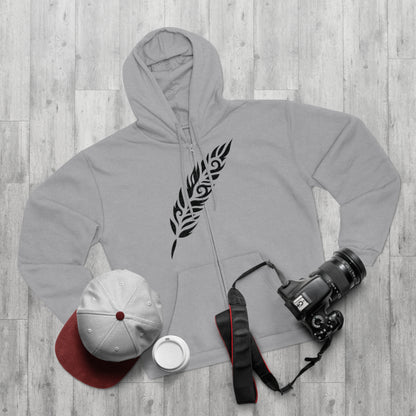 "TRIBAL FEATHER / ZIPPER HOODIE"