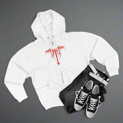 "SKELETON WINGS / ZIPPER HOODIE"